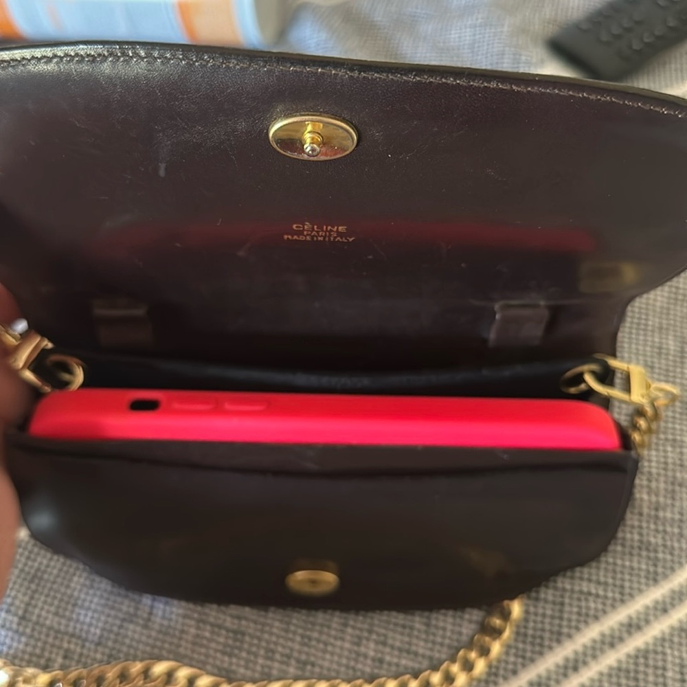 CELINE 🤎 Authentic rare wallet/chain carriage canvas/leather trim Belt bag etc - Picture 2 of 15